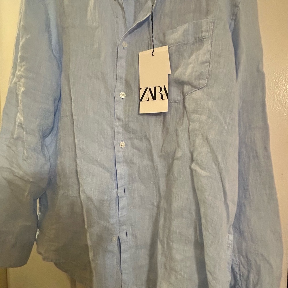 Zara Women’s Sky Blue Casual Shirt